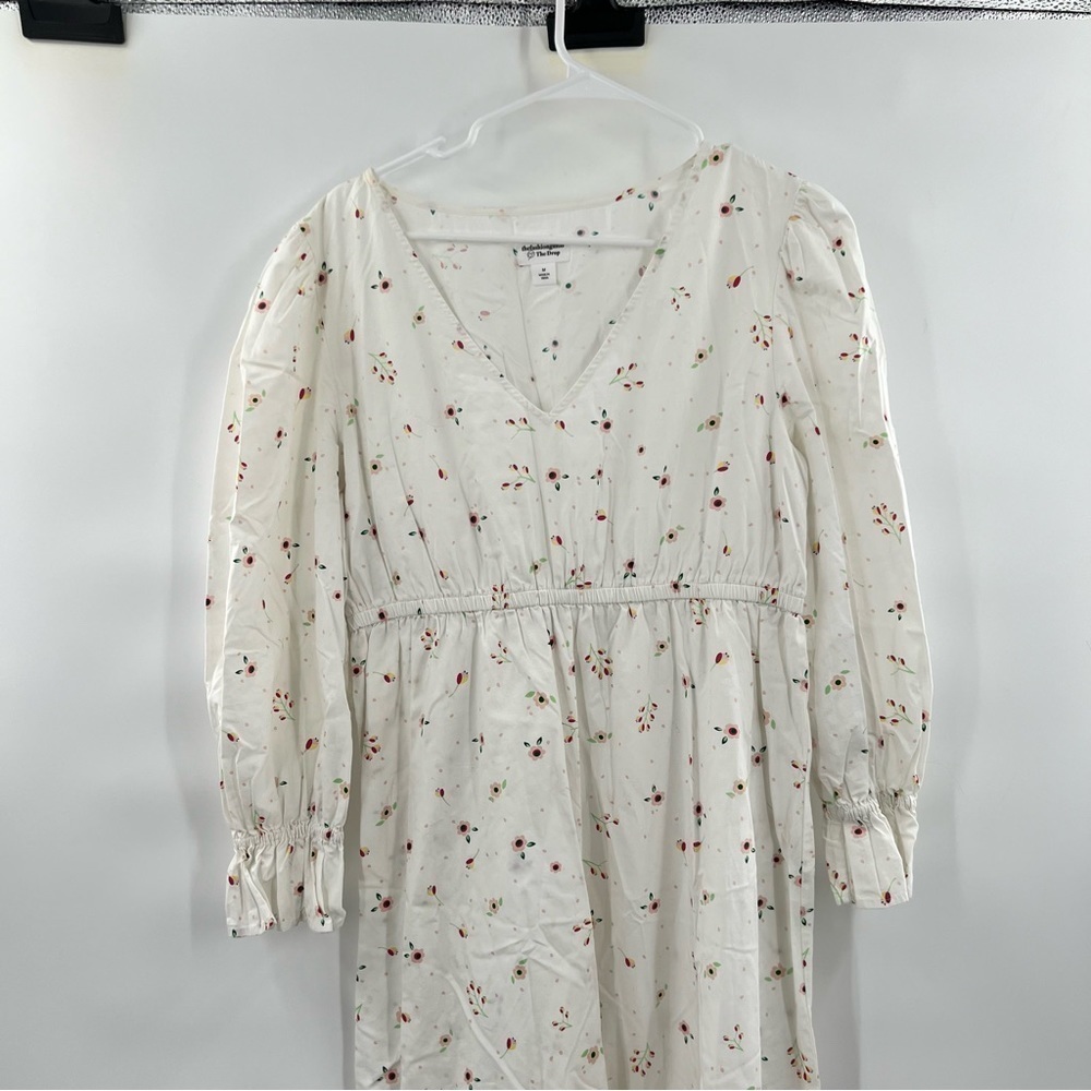 Thefashionguitar the drop long sleeve maxi dress white floral size M - Picture 4 of 12